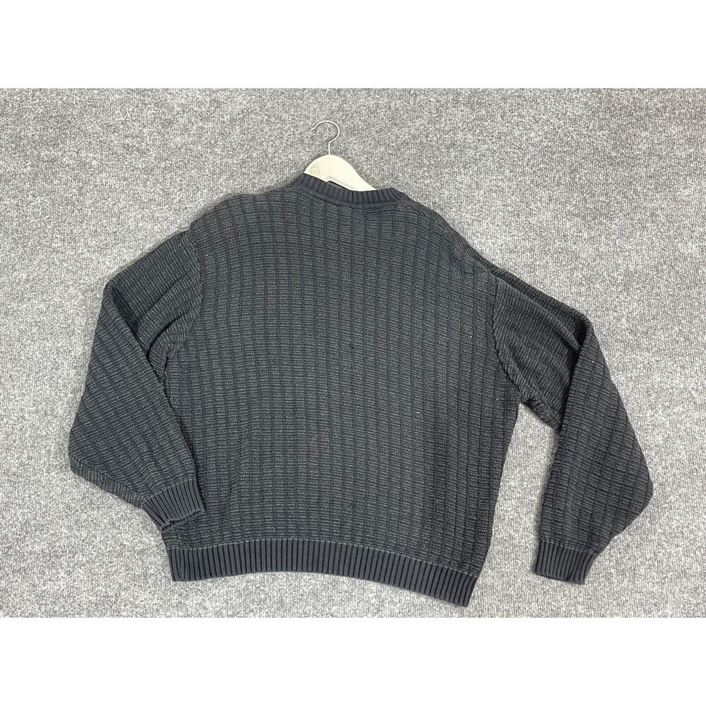 Perry Ellis Sweater Women's Large Long Sleeve Pullover Navy Blue Cotton N44 - Picture 7 of 10